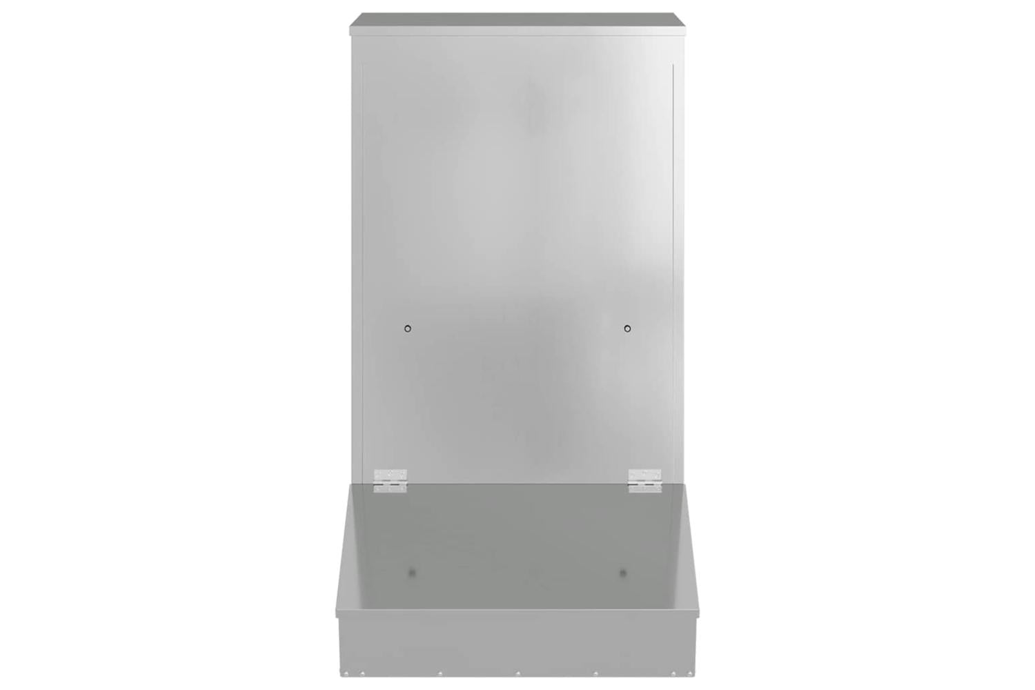 Vidaxl Pig Feeder Silver 82 X 51 X 915 Cm Galvanised Steel-4