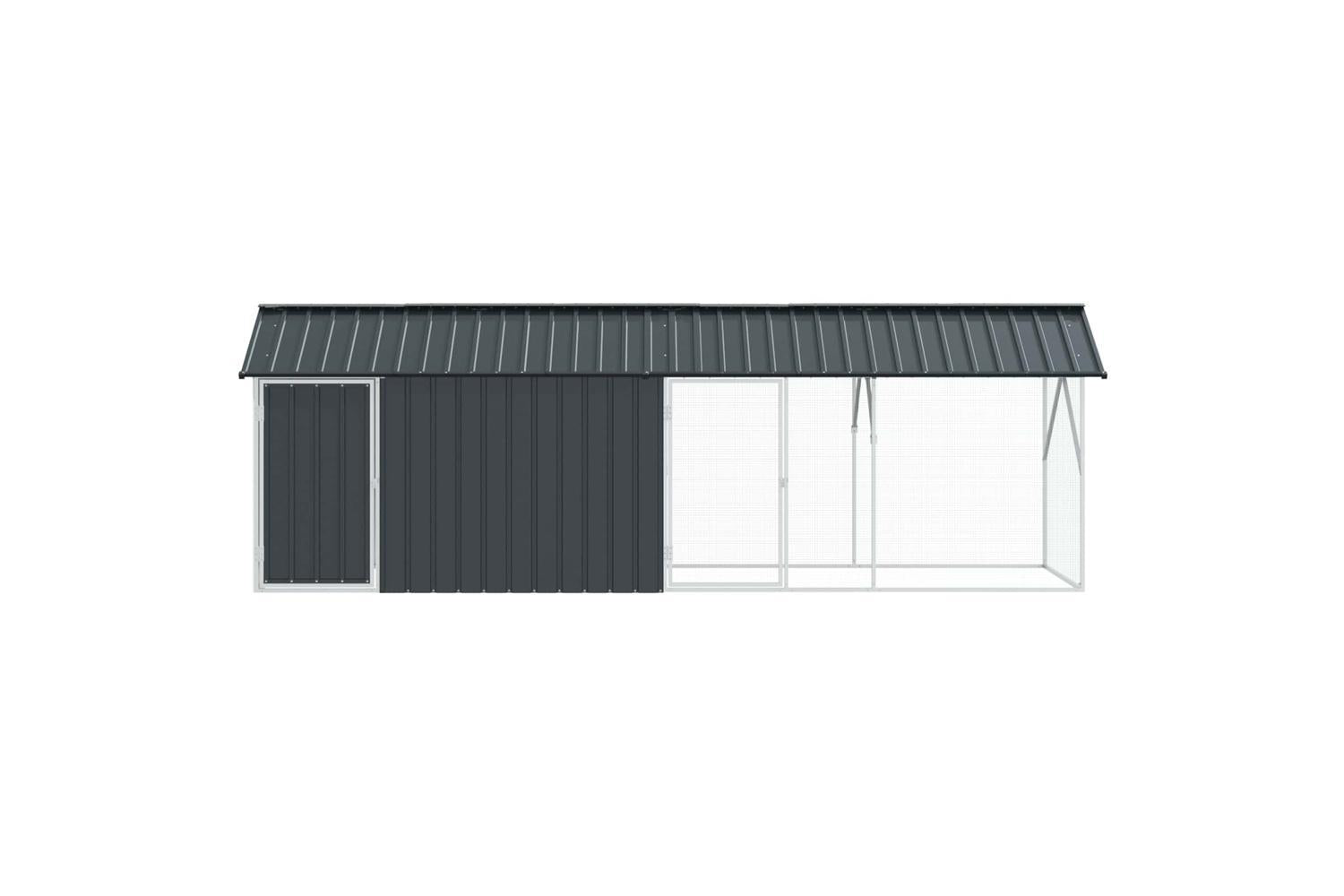 Vidaxl Bird Cage Anthracite 422 X 103 X 142 Cm Galvanised Steel-3