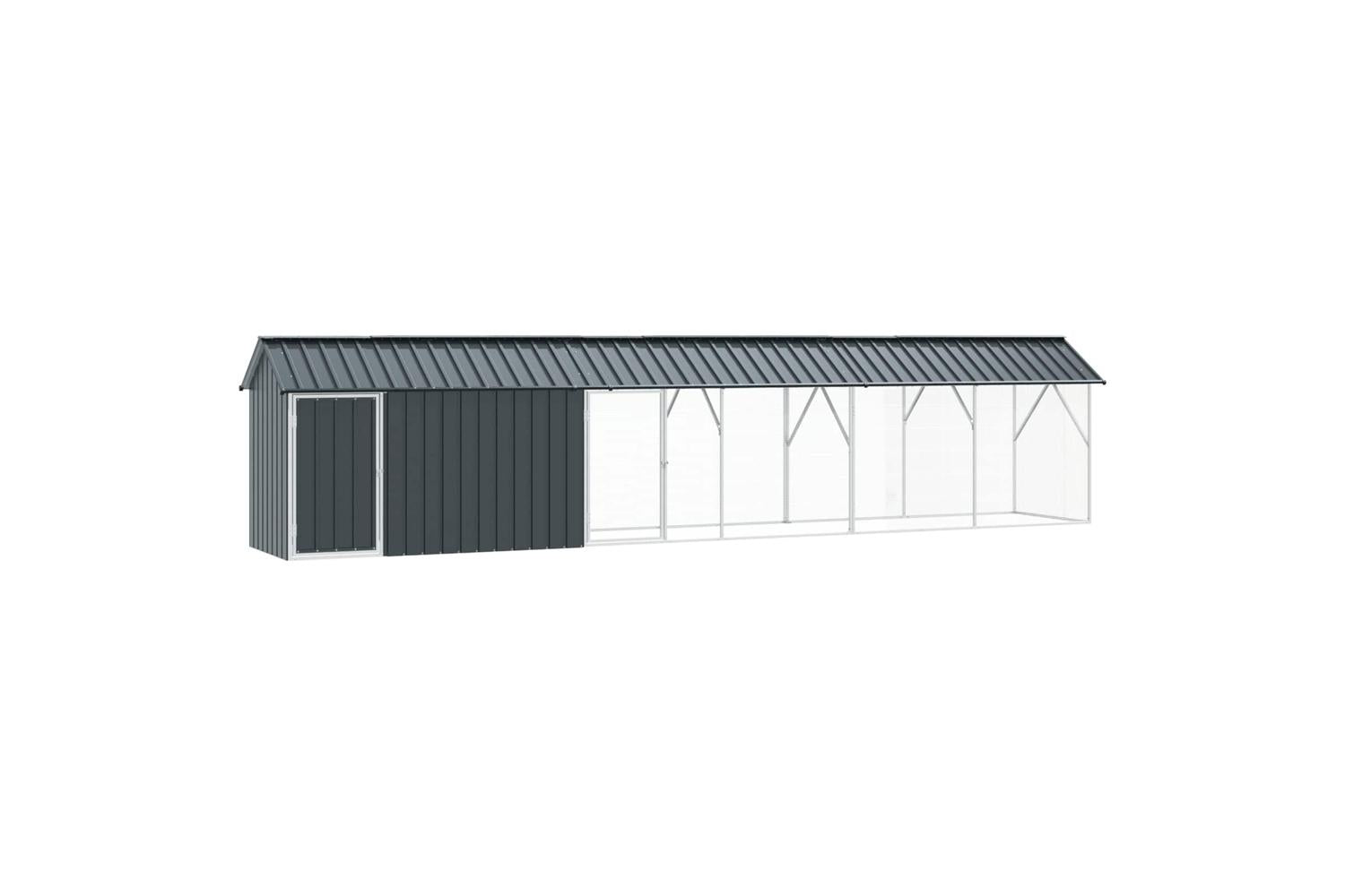 Vidaxl Bird Cage Anthracite 630 X 103 X 142 Cm Galvanised Steel