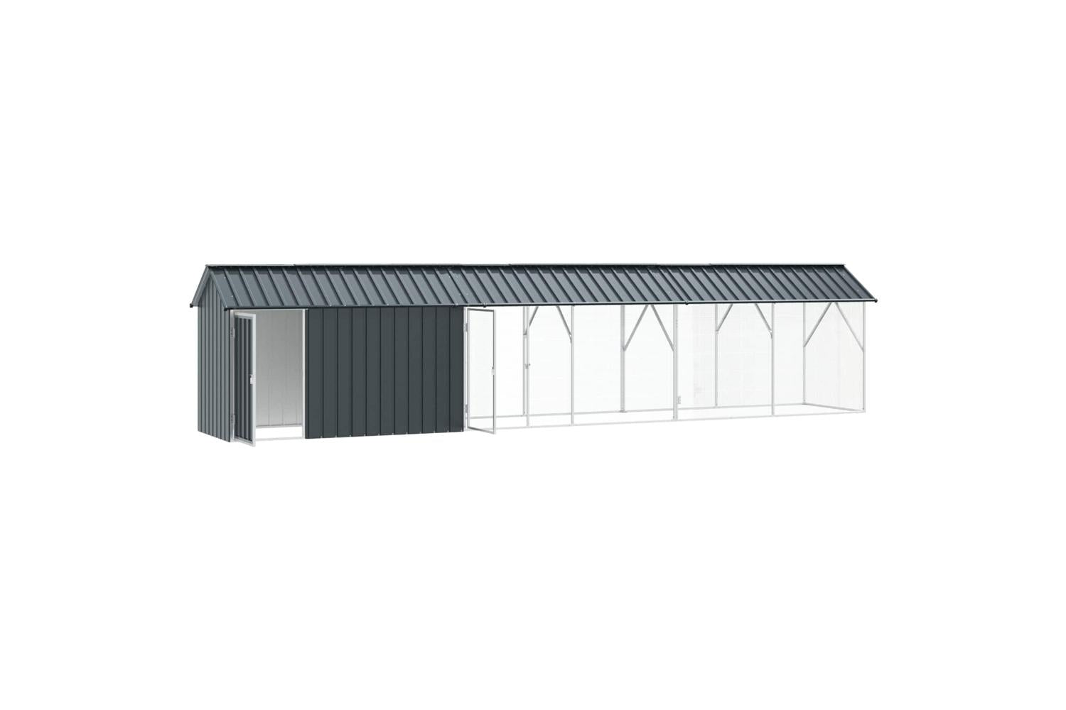 Vidaxl Bird Cage Anthracite 630 X 103 X 142 Cm Galvanised Steel-2