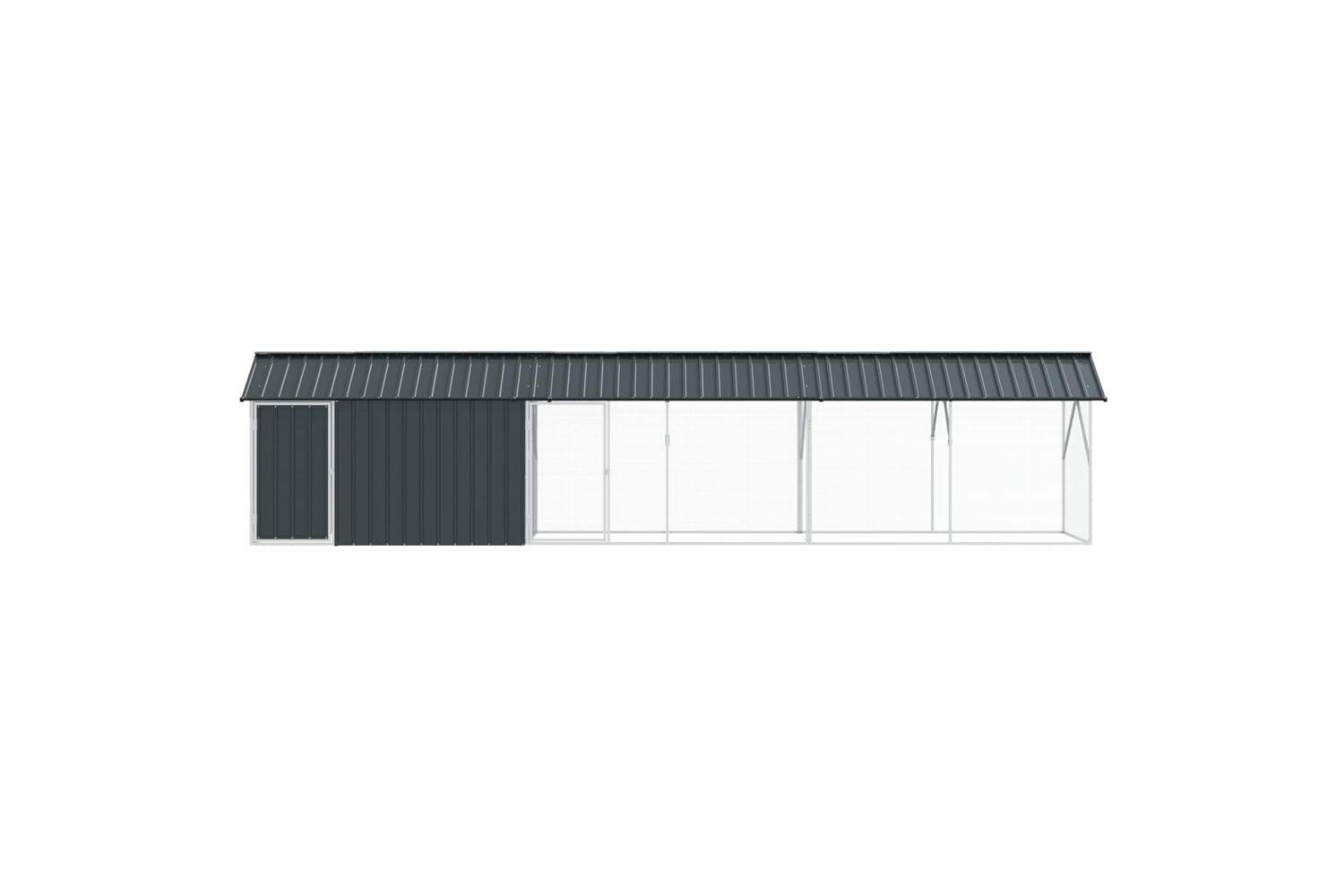 Vidaxl Bird Cage Anthracite 630 X 103 X 142 Cm Galvanised Steel-3