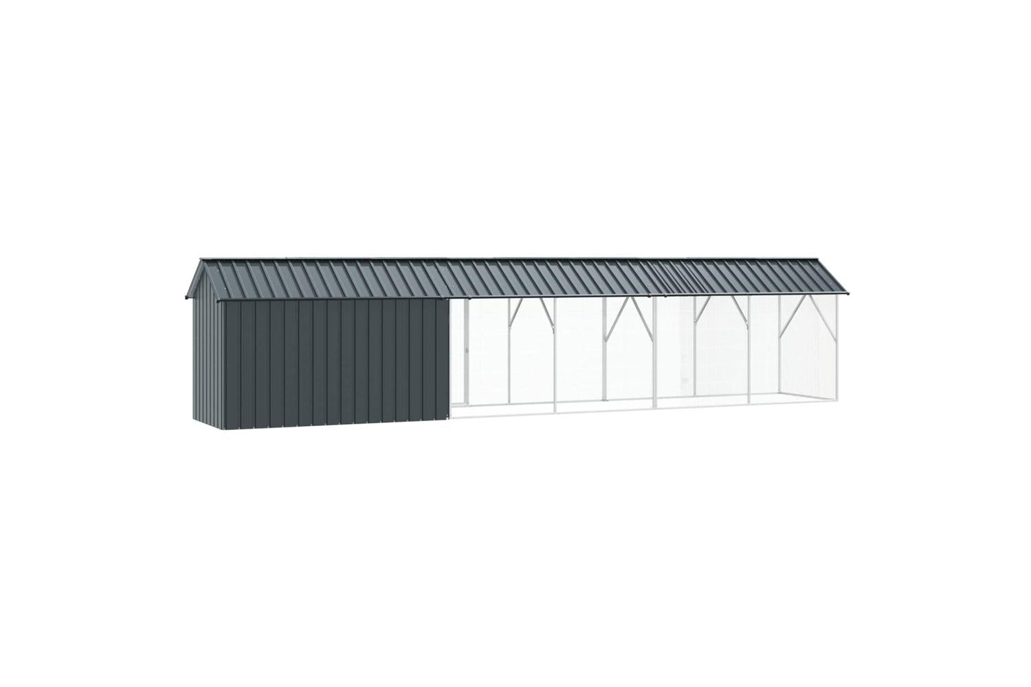 Vidaxl Bird Cage Anthracite 630 X 103 X 142 Cm Galvanised Steel-5