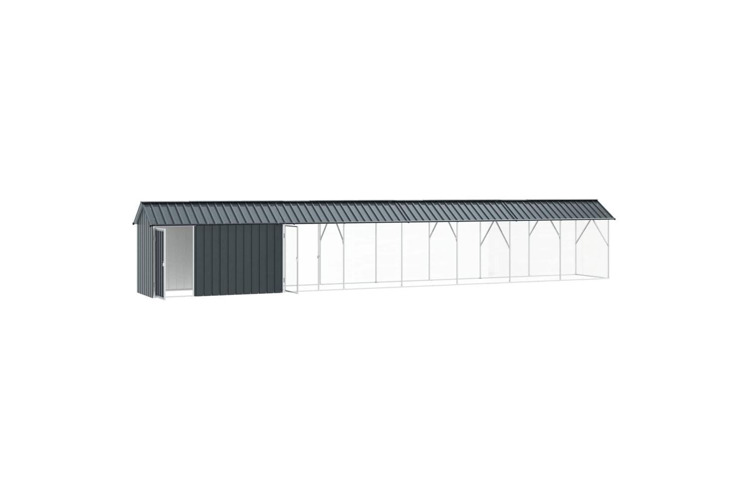 Vidaxl Bird Cage Anthracite 844 X 103 X 142 Cm Galvanised Steel-3