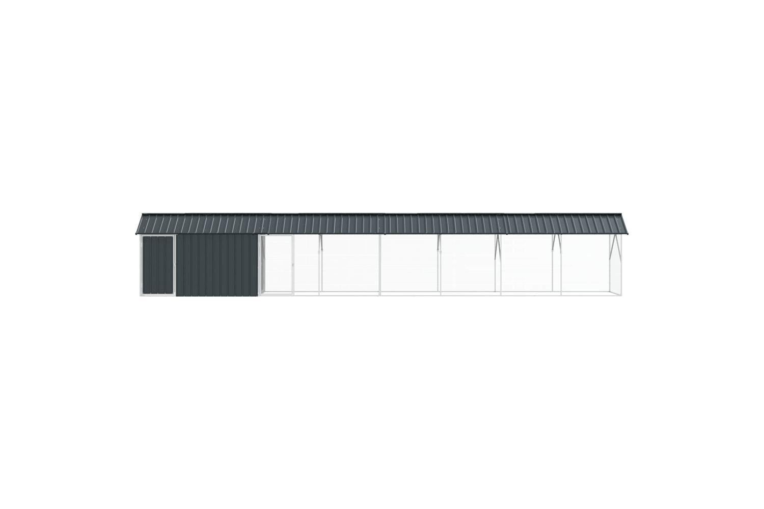 Vidaxl Bird Cage Anthracite 844 X 103 X 142 Cm Galvanised Steel-4
