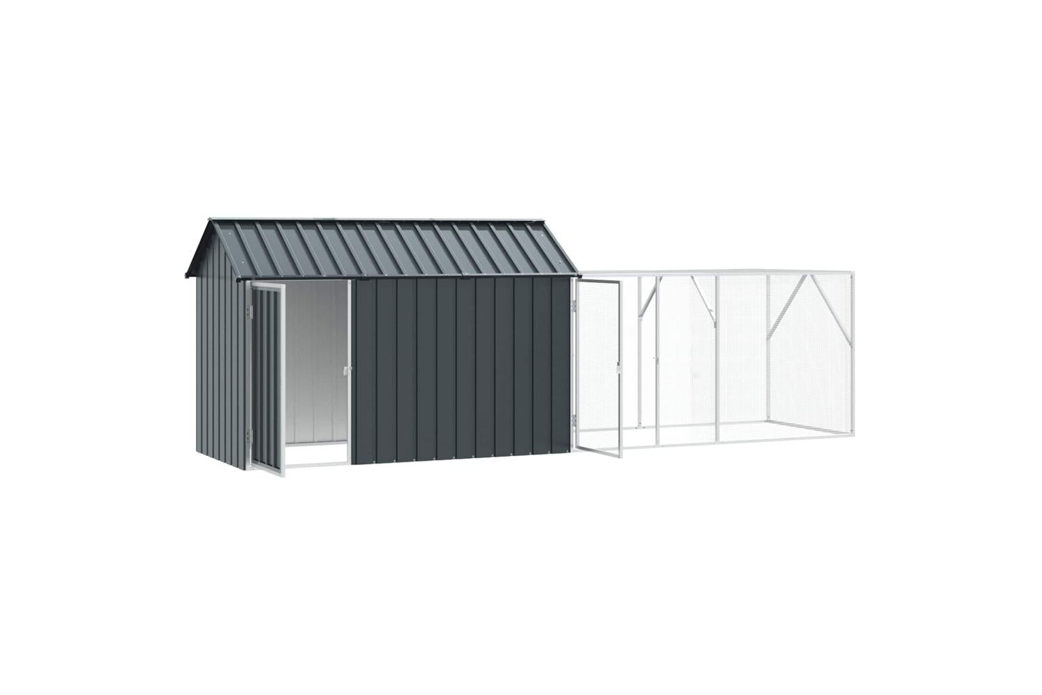 Vidaxl Bird Cage Anthracite 4165 X 103 X 142 Cm Galvanised Steel-3