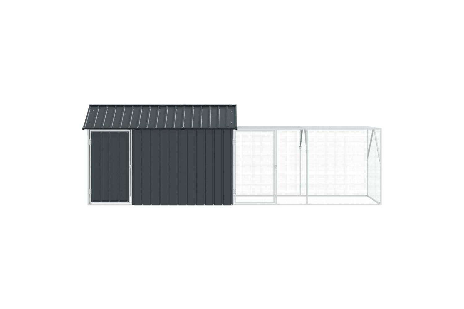 Vidaxl Bird Cage Anthracite 4165 X 103 X 142 Cm Galvanised Steel-4