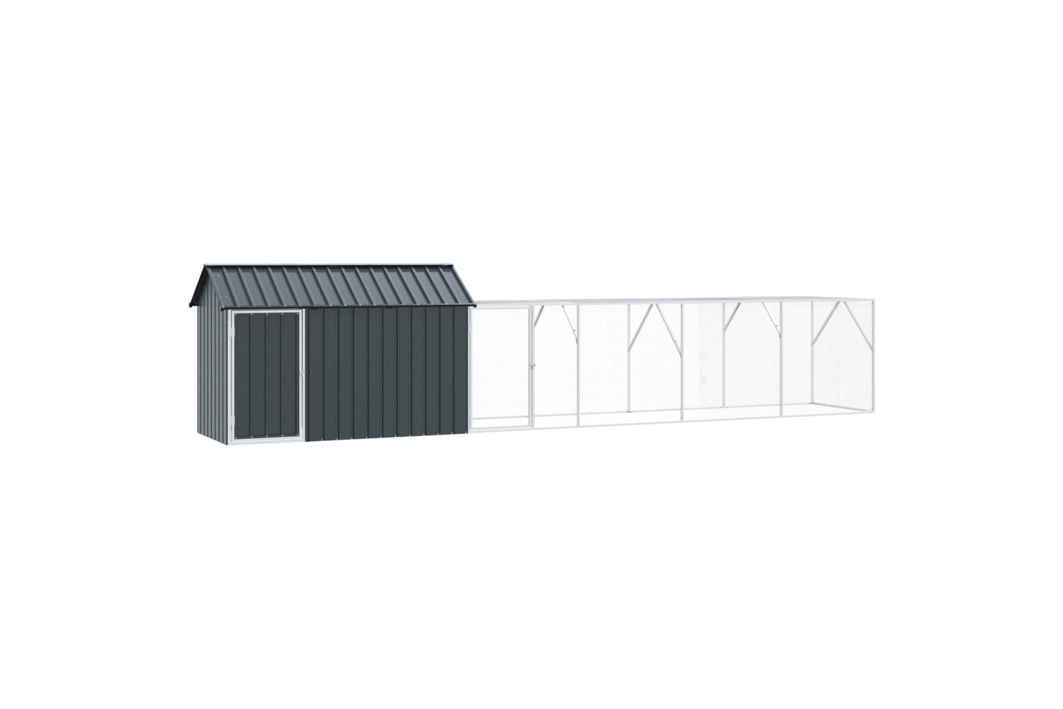 Vidaxl Bird Cage Anthracite 619 X 111 X 142 Cm Galvanised Steel-2