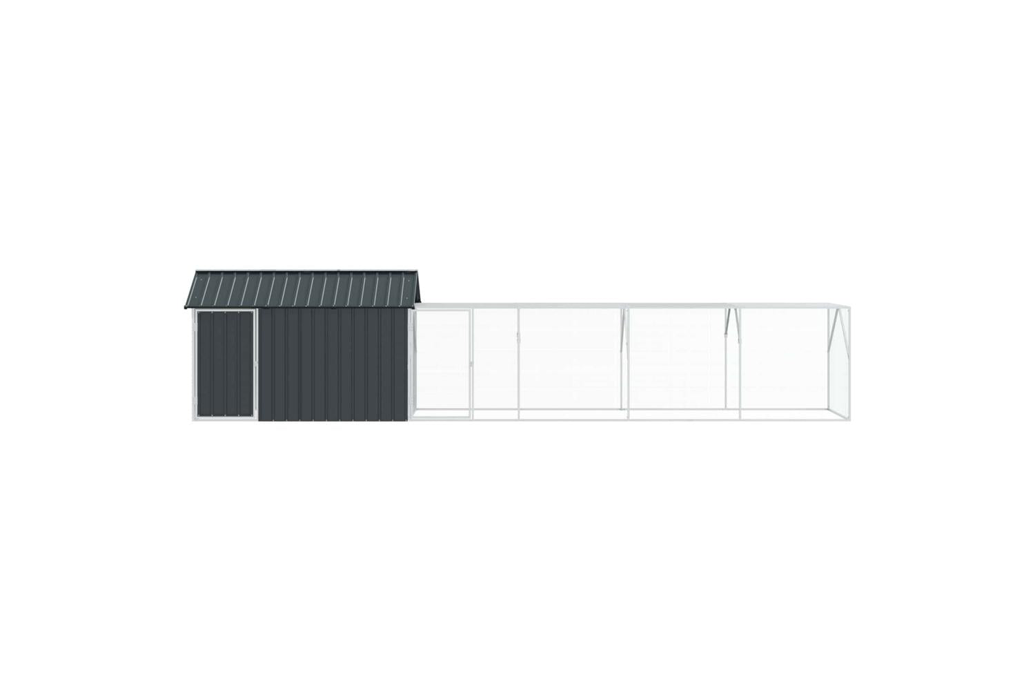 Vidaxl Bird Cage Anthracite 619 X 111 X 142 Cm Galvanised Steel-4