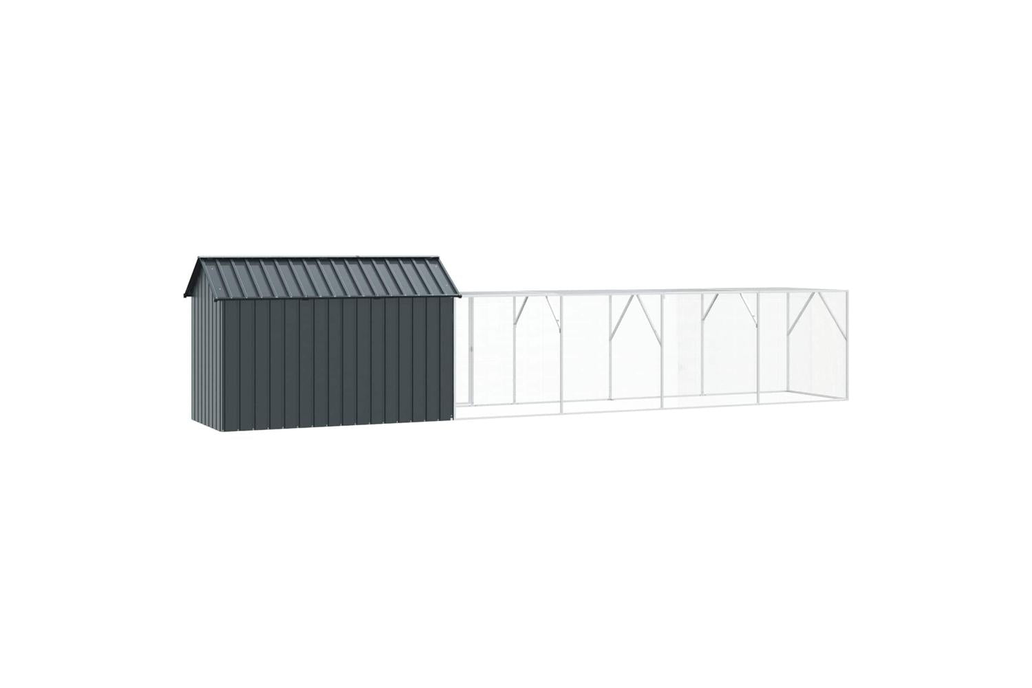Vidaxl Bird Cage Anthracite 619 X 111 X 142 Cm Galvanised Steel-6
