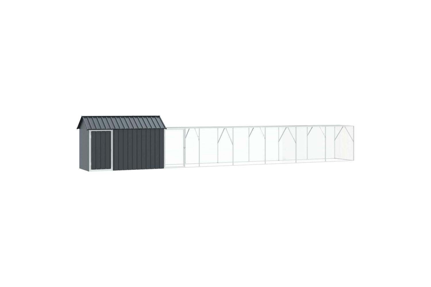 Vidaxl Bird Cage Anthracite 8215 X 111 X 142 Cm Galvanised Steel-2