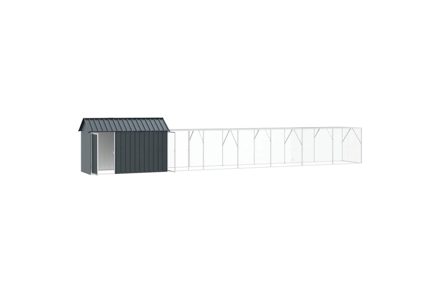 Vidaxl Bird Cage Anthracite 8215 X 111 X 142 Cm Galvanised Steel-3