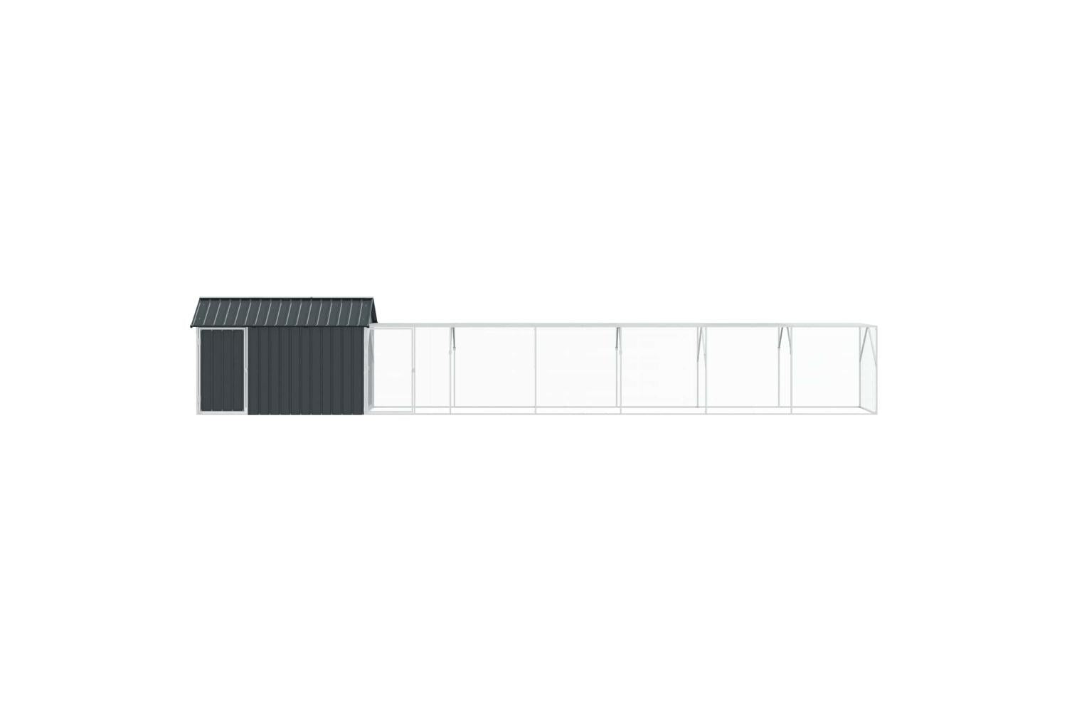 Vidaxl Bird Cage Anthracite 8215 X 111 X 142 Cm Galvanised Steel-4