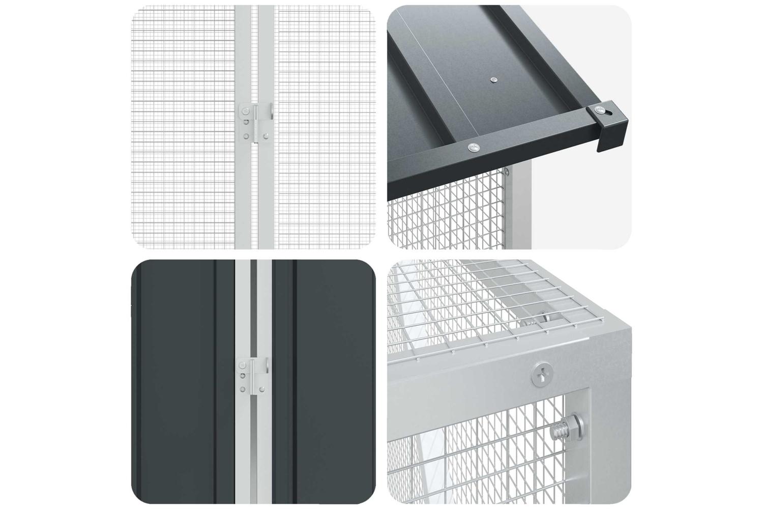 Vidaxl Bird Cage Anthracite 8215 X 111 X 142 Cm Galvanised Steel-7