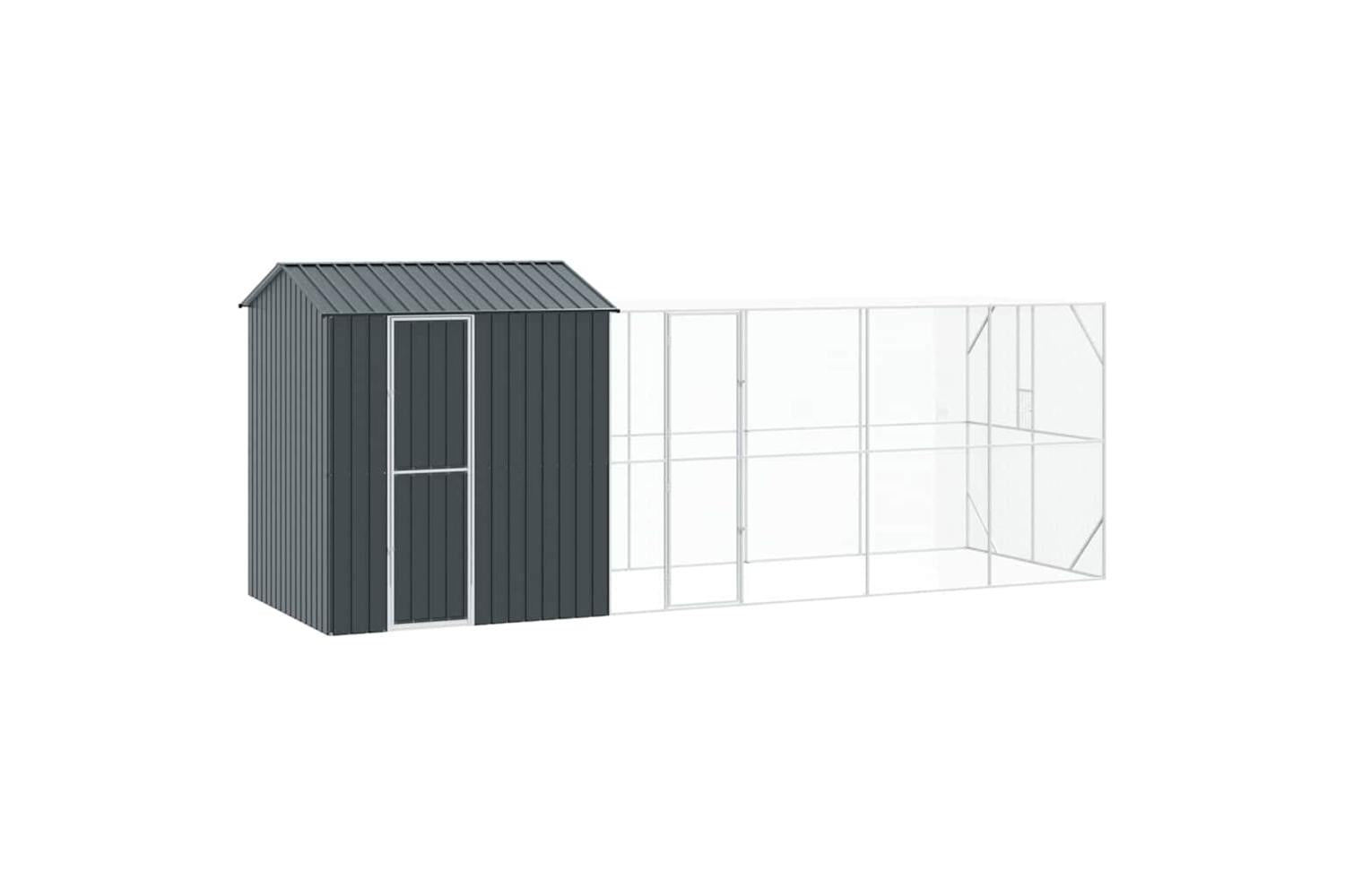 Vidaxl Bird Cage Anthracite 621 X 208 X 247 Cm Galvanised Steel-2