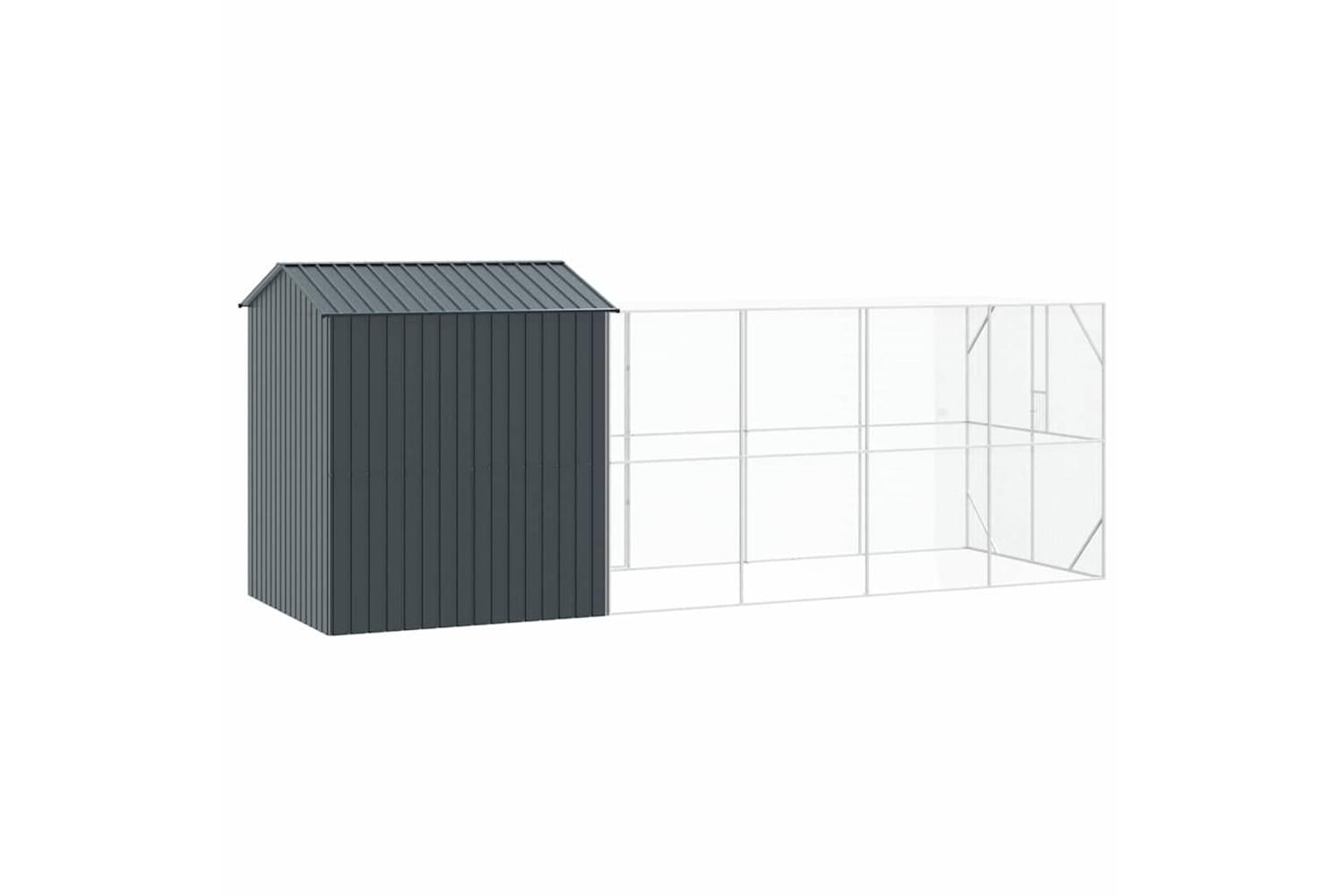 Vidaxl Bird Cage Anthracite 621 X 208 X 247 Cm Galvanised Steel-5