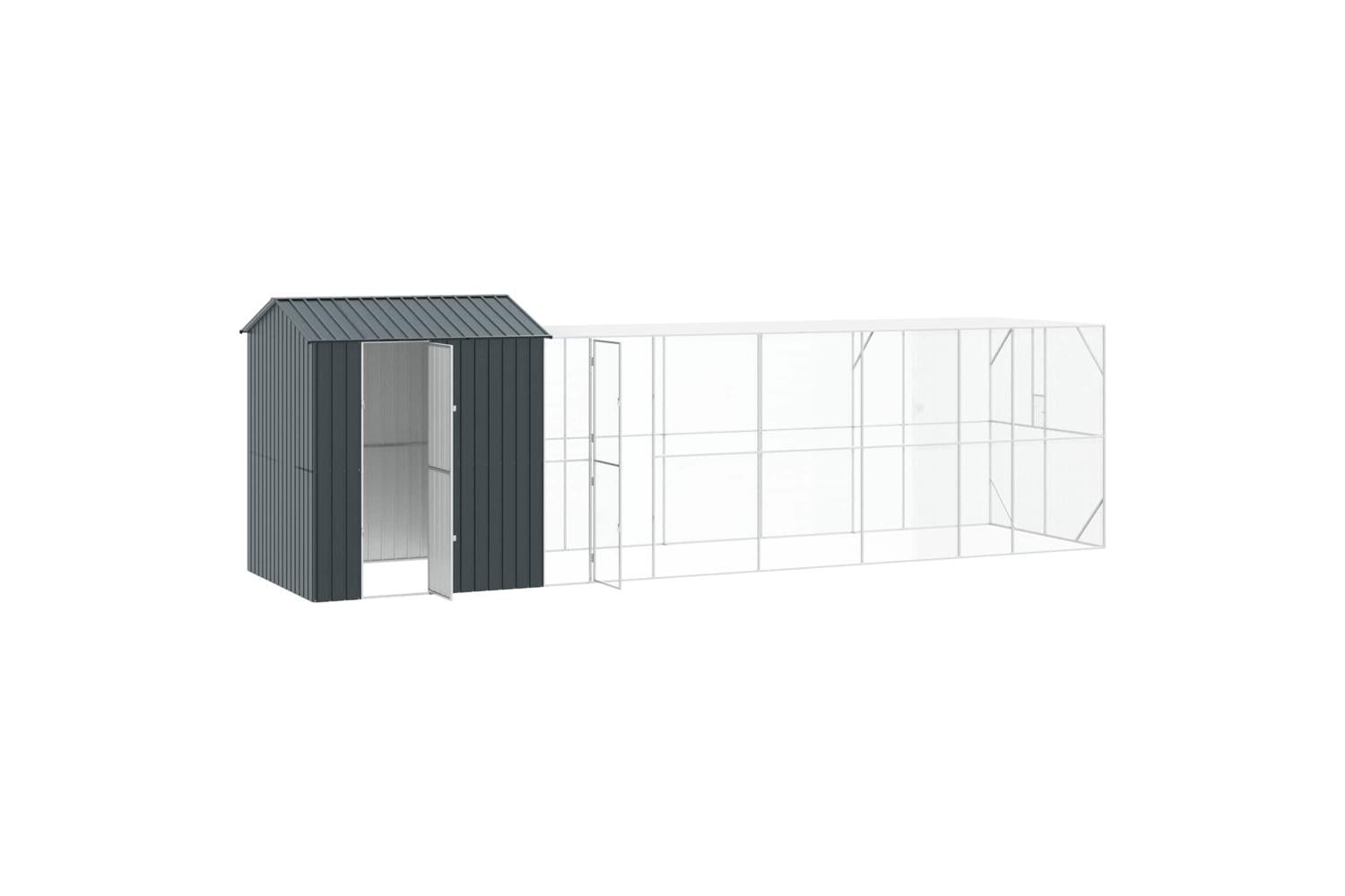 Vidaxl Bird Cage Anthracite 824 X 208 X 247 Cm Galvanised Steel-2