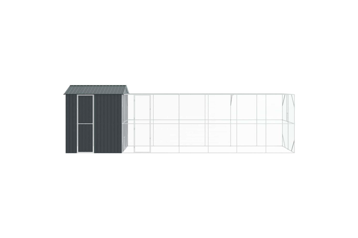 Vidaxl Bird Cage Anthracite 824 X 208 X 247 Cm Galvanised Steel-3