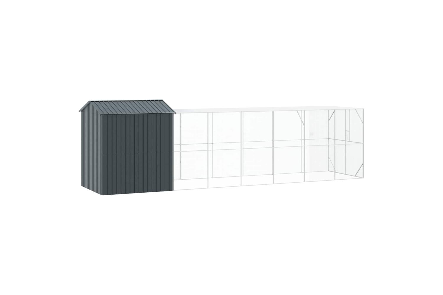 Vidaxl Bird Cage Anthracite 824 X 208 X 247 Cm Galvanised Steel-5