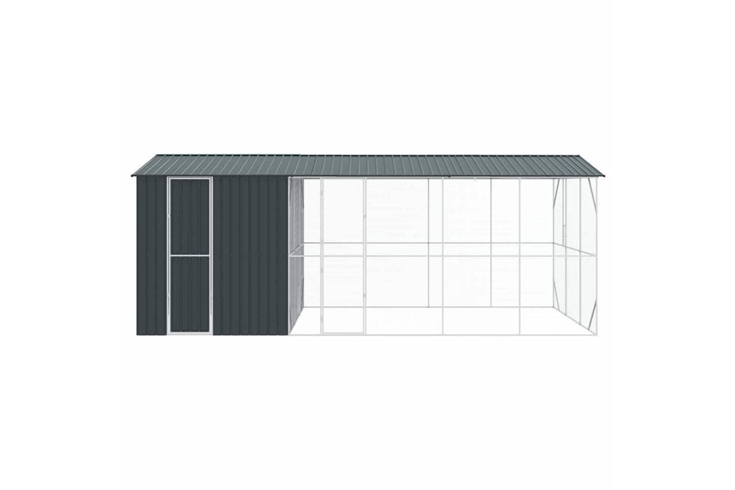 Vidaxl Bird Cage Anthracite 645 X 310 X 247 Cm Galvanised Steel-6