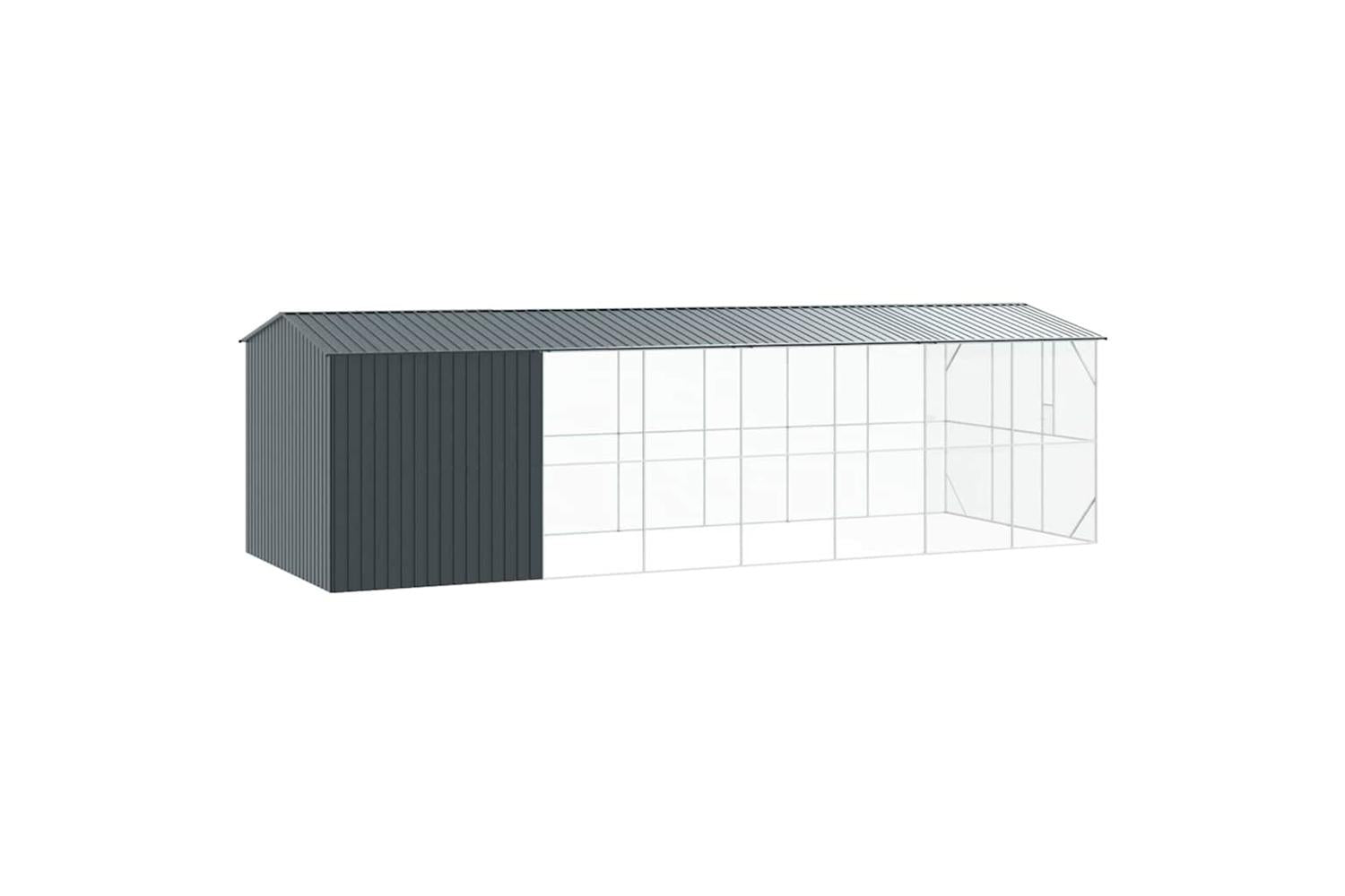 Vidaxl Bird Cage Anthracite 860 X 310 X 247 Cm Galvanised Steel-5