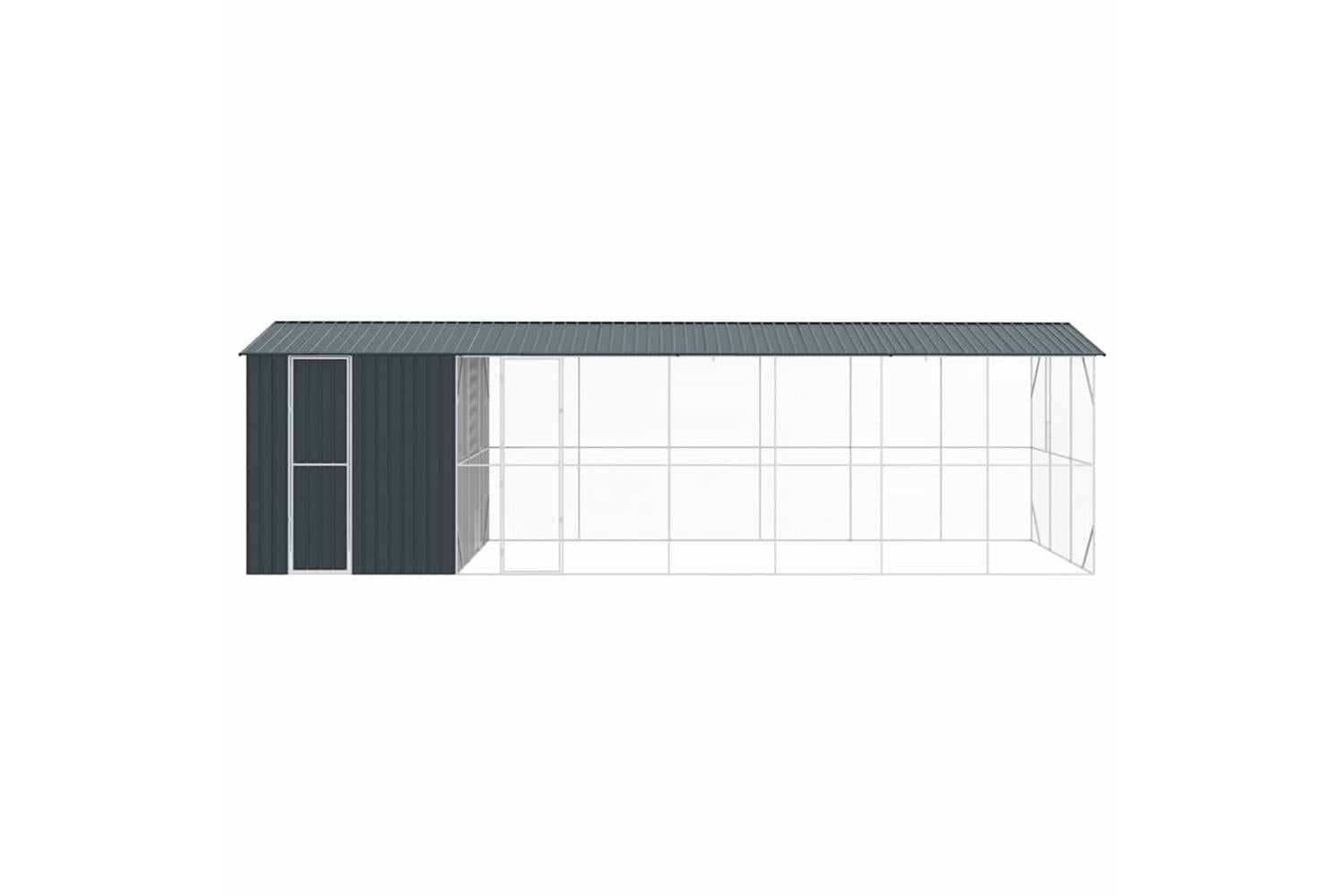 Vidaxl Bird Cage Anthracite 860 X 310 X 247 Cm Galvanised Steel-6