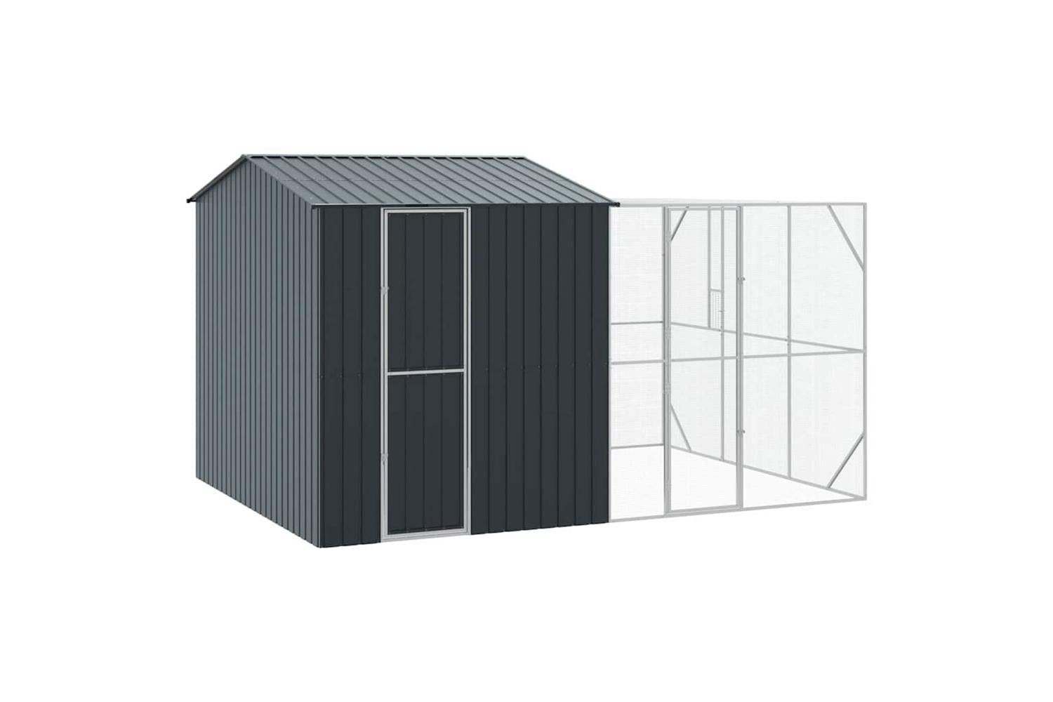 Vidaxl Bird Cage Anthracite 425 X 304 X 247 Cm Galvanised Steel-2