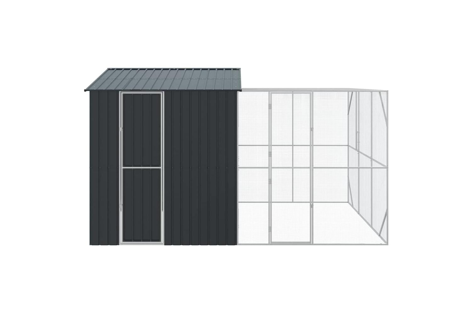Vidaxl Bird Cage Anthracite 425 X 304 X 247 Cm Galvanised Steel-6