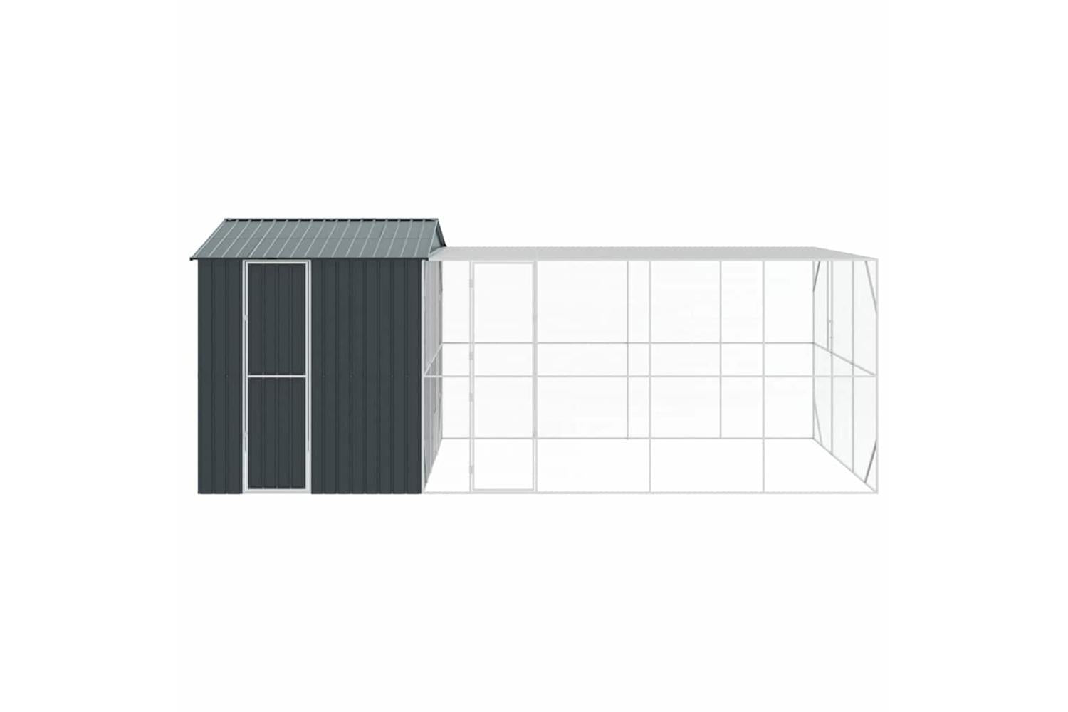 Vidaxl Bird Cage Anthracite 635 X 304 X 247 Cm Galvanised Steel-6