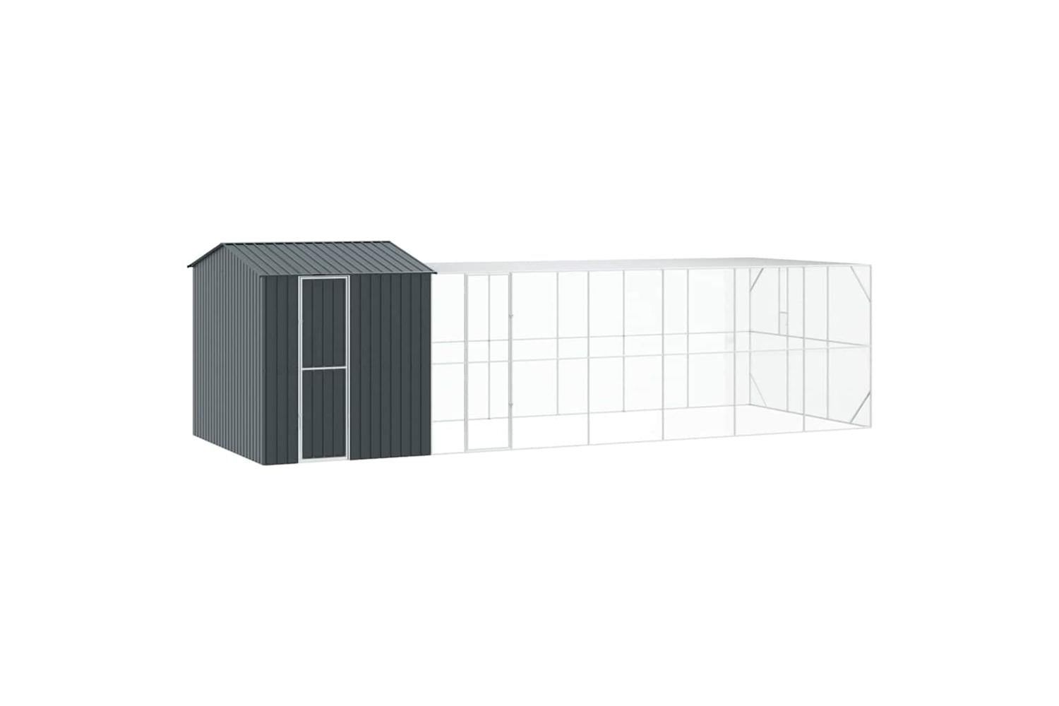 Vidaxl Bird Cage Anthracite 845 X 304 X 247 Cm Galvanised Steel-2