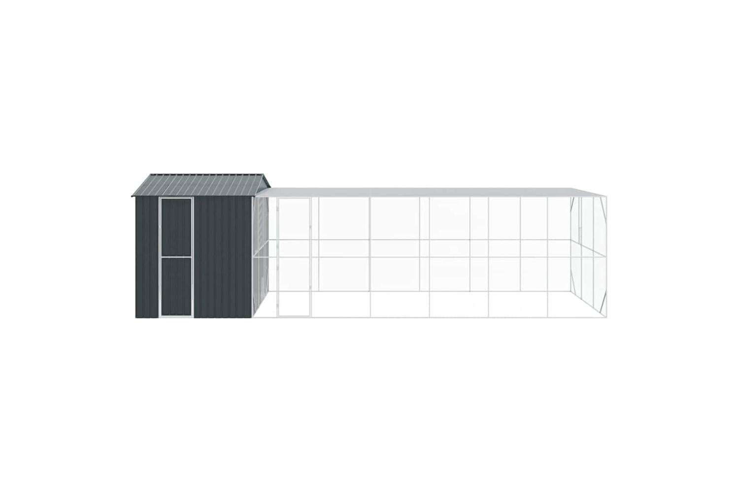 Vidaxl Bird Cage Anthracite 845 X 304 X 247 Cm Galvanised Steel-6