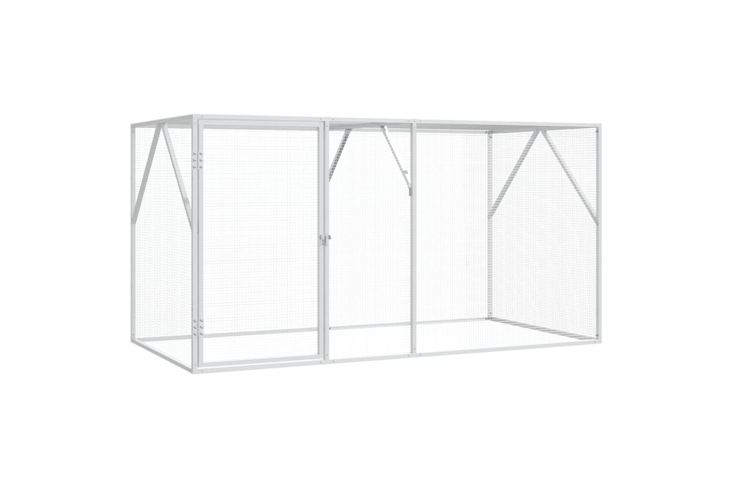 Vidaxl Bird Cage Anthracite 208 X 102 X 108 Cm Galvanised Steel