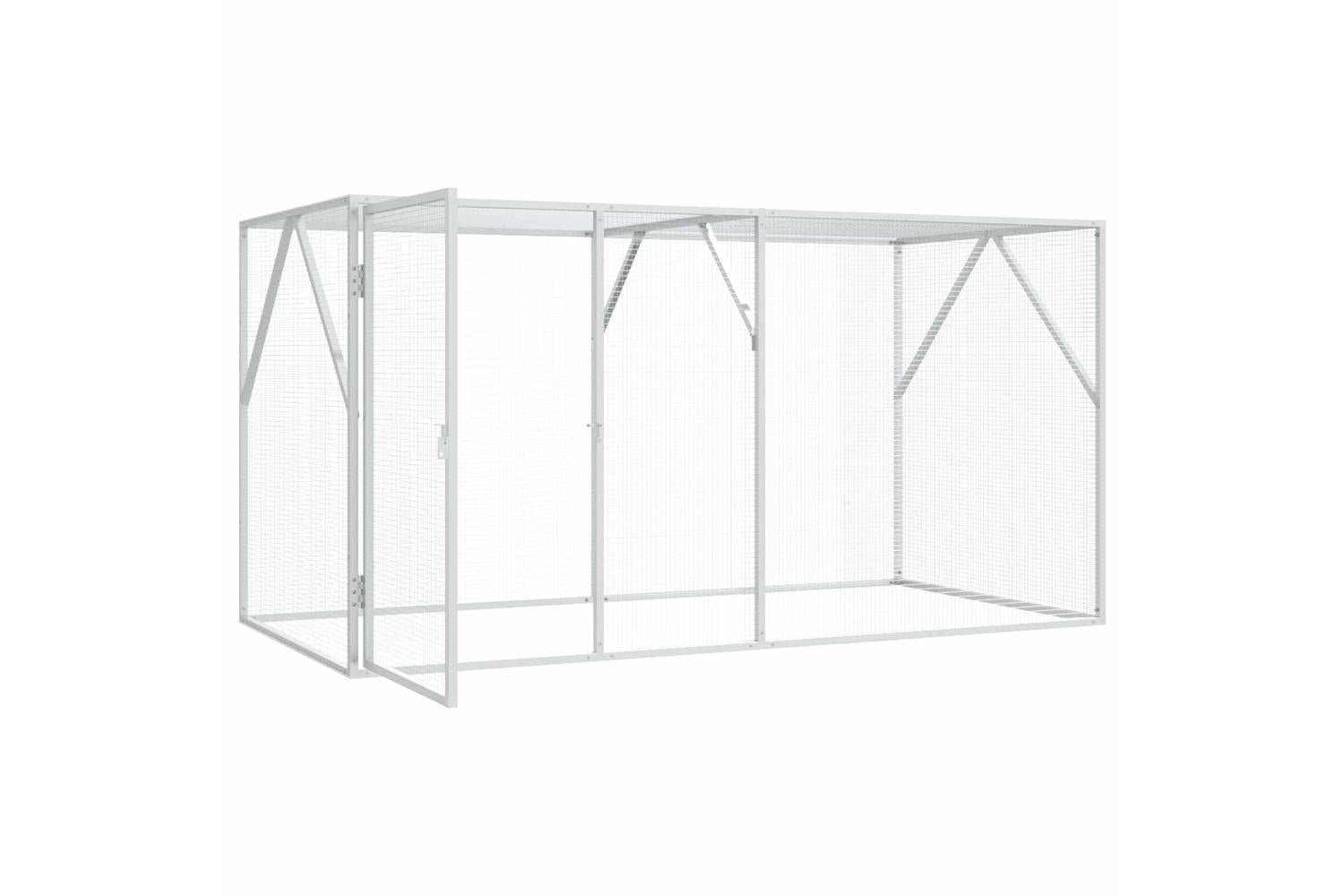 Vidaxl Bird Cage Anthracite 208 X 102 X 108 Cm Galvanised Steel-2