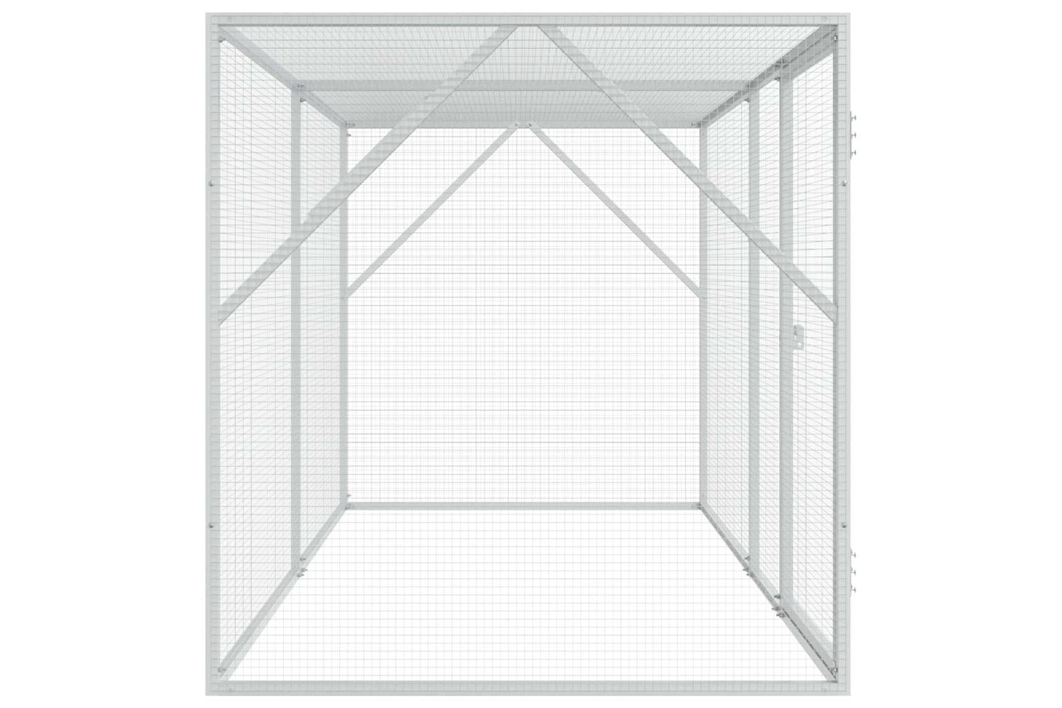Vidaxl Bird Cage Anthracite 208 X 102 X 108 Cm Galvanised Steel-4