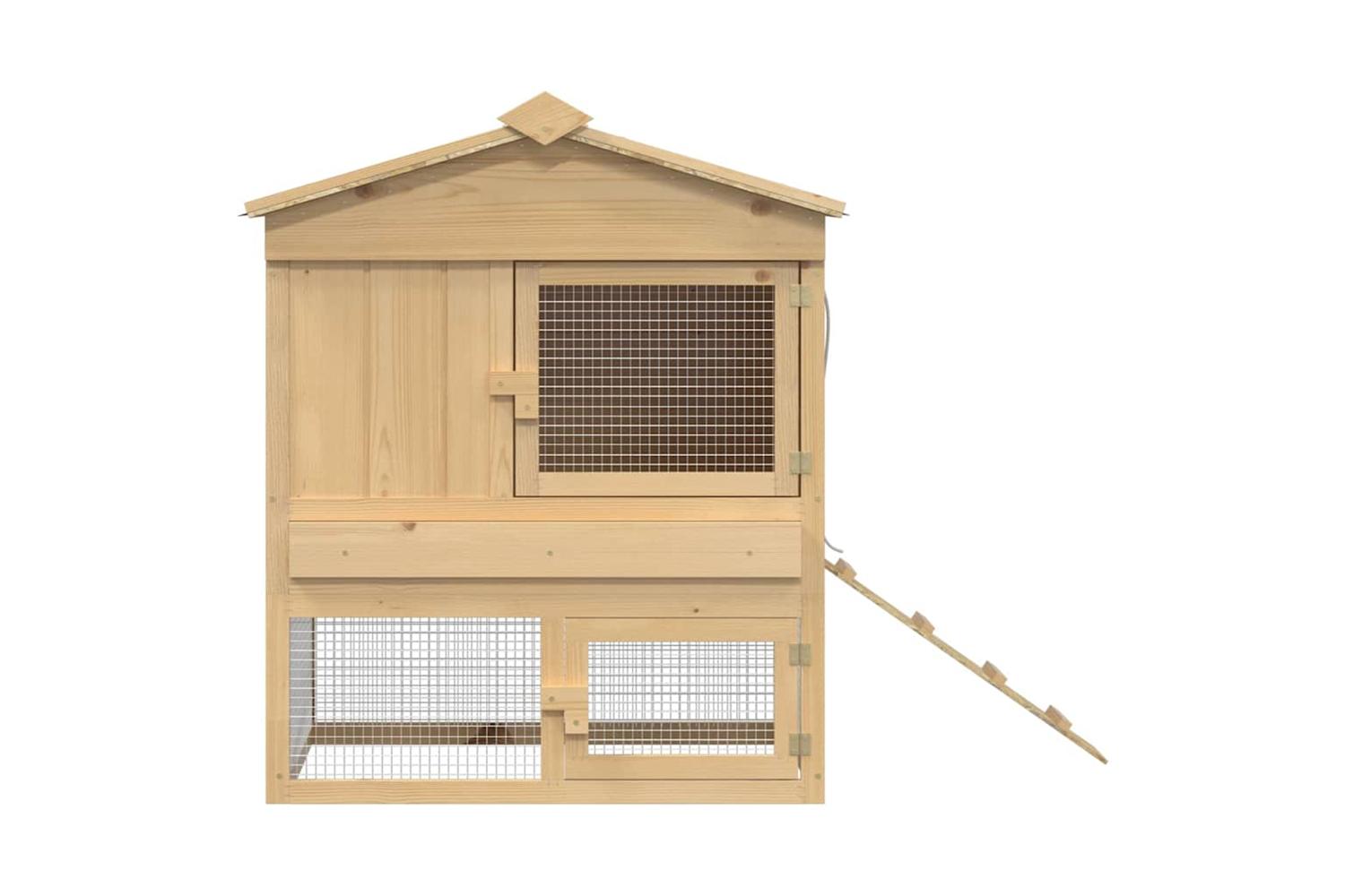 Vidaxl Chicken Coop Brown 75 X 60 X 89 Cm Solid Pine Wood-5
