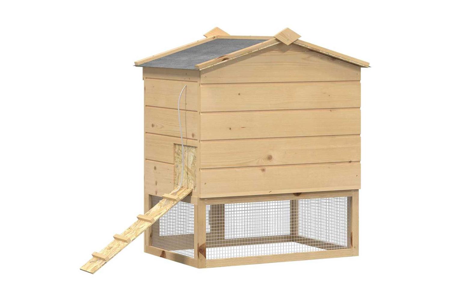 Vidaxl Chicken Coop Brown 75 X 60 X 89 Cm Solid Pine Wood-7