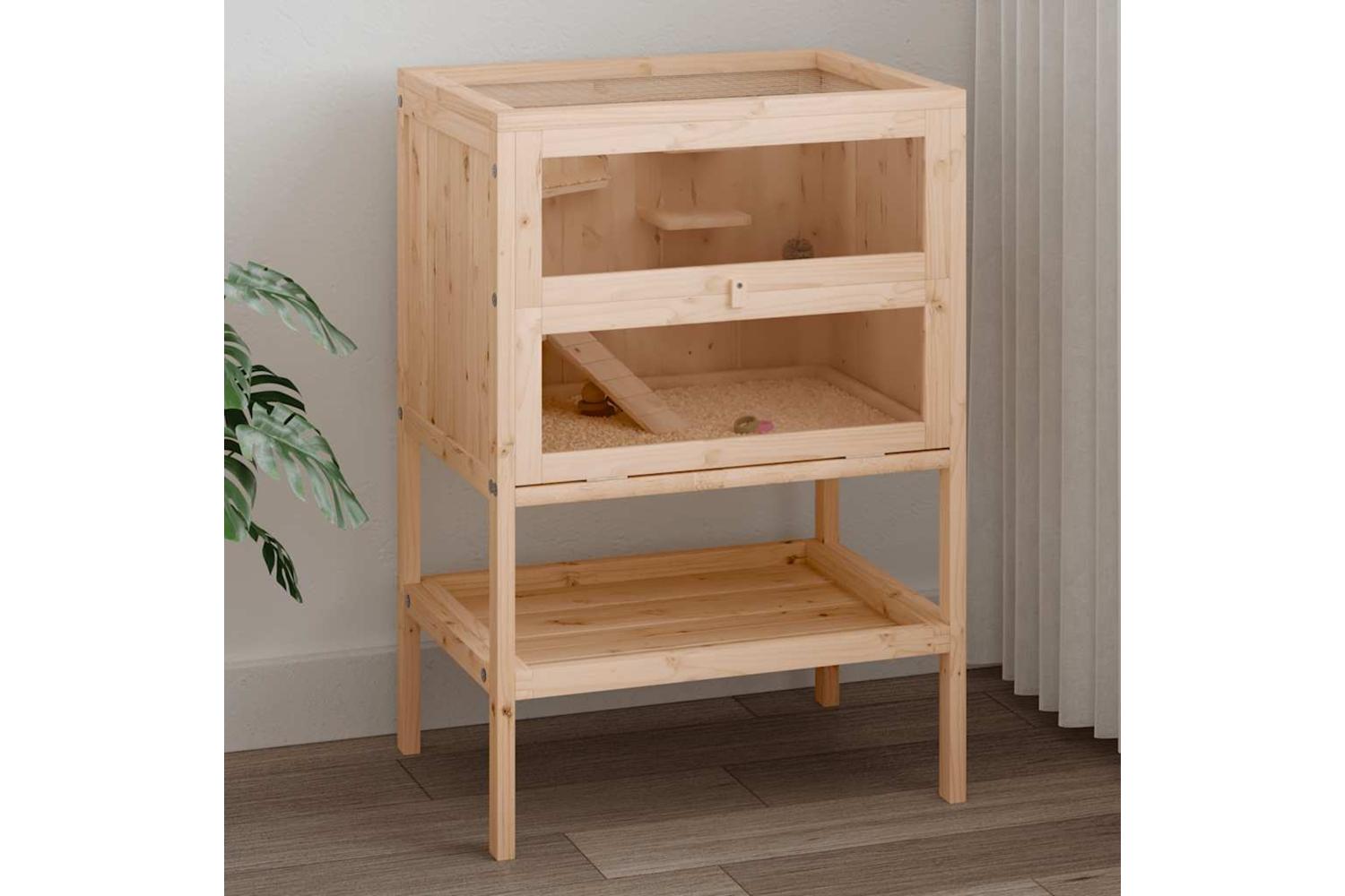 Vidaxl Hamster Cage 55x40x80 Cm Solid Wood Fir-2