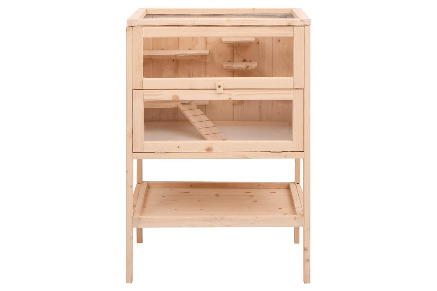 Vidaxl Hamster Cage 55x40x80 Cm Solid Wood Fir-4