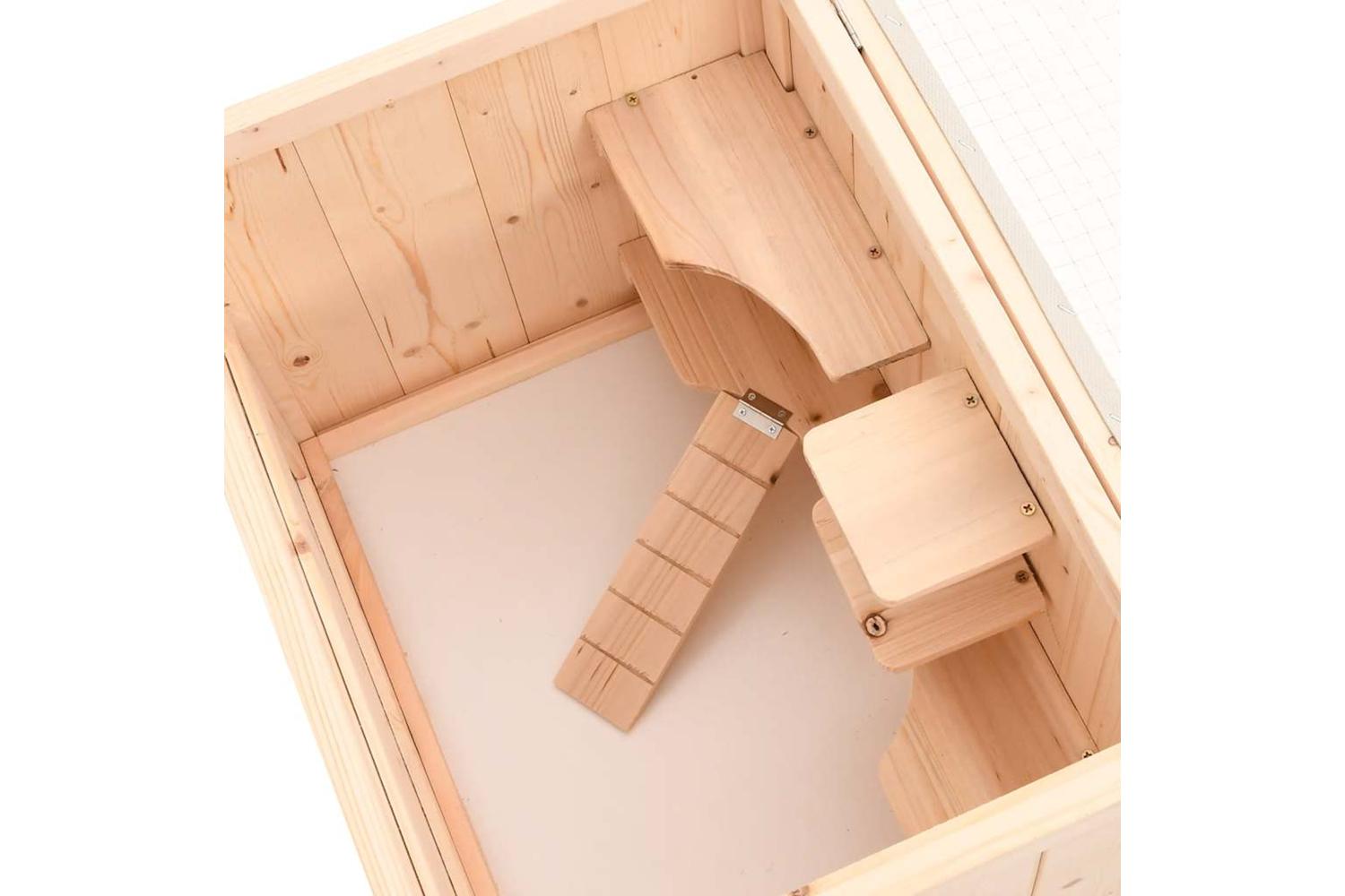 Vidaxl Hamster Cage 55x40x80 Cm Solid Wood Fir-7