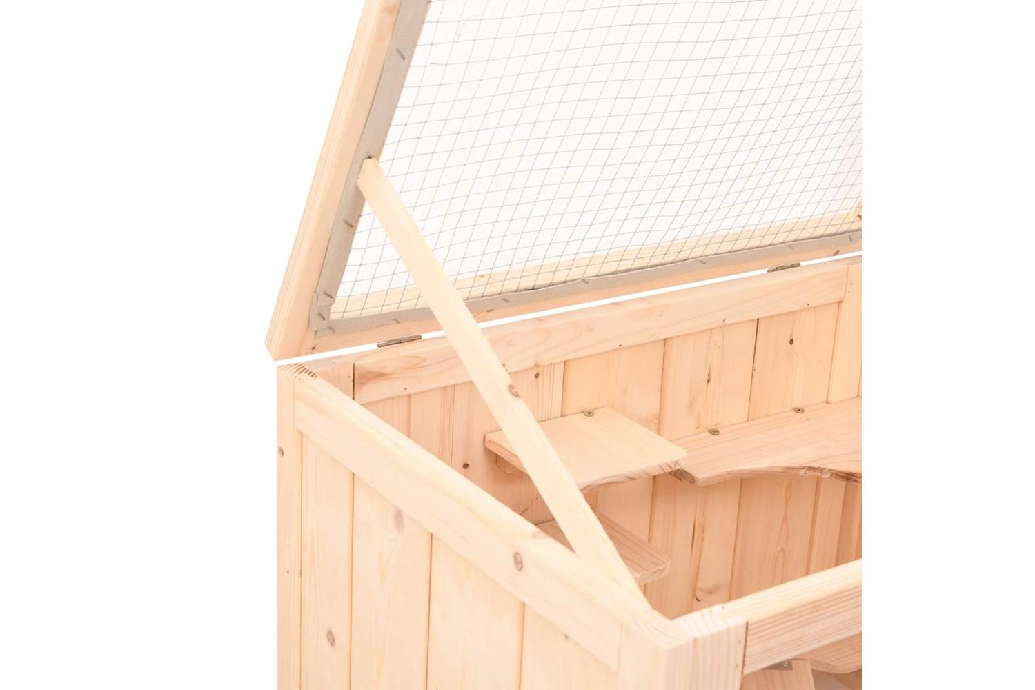 Vidaxl Hamster Cage 55x40x80 Cm Solid Wood Fir-8