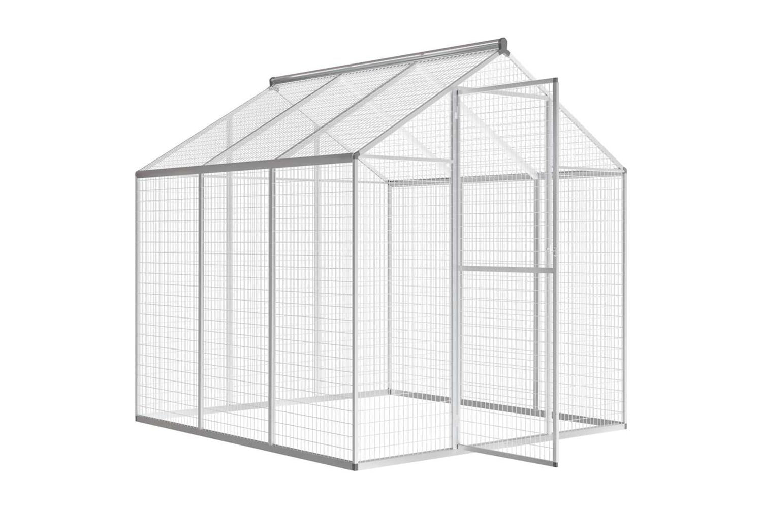 Vidaxl Outdoor Aviary Aluminium 183x178x194 Cm-3
