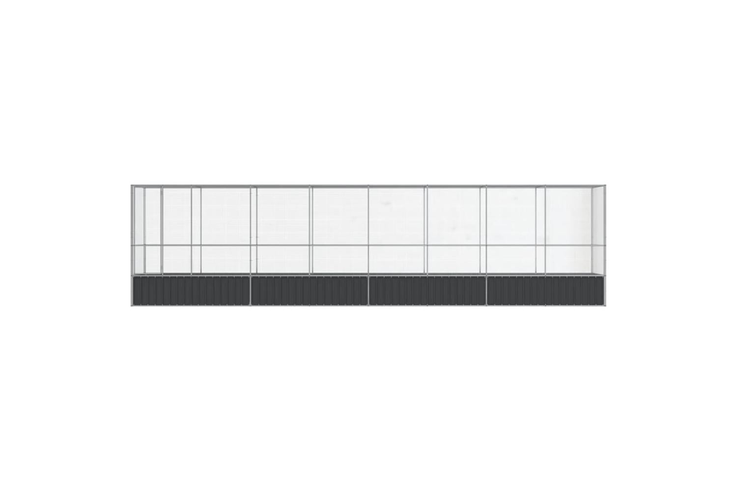 Vidaxl Aviary With Extension Silver 8345x107x212 Cm Steel-3