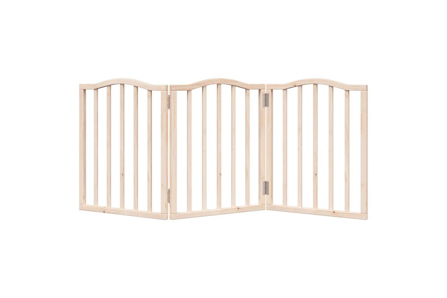 Vidaxl Dog Gate Foldable 3 Panels 150 Cmpoplar Wood-4