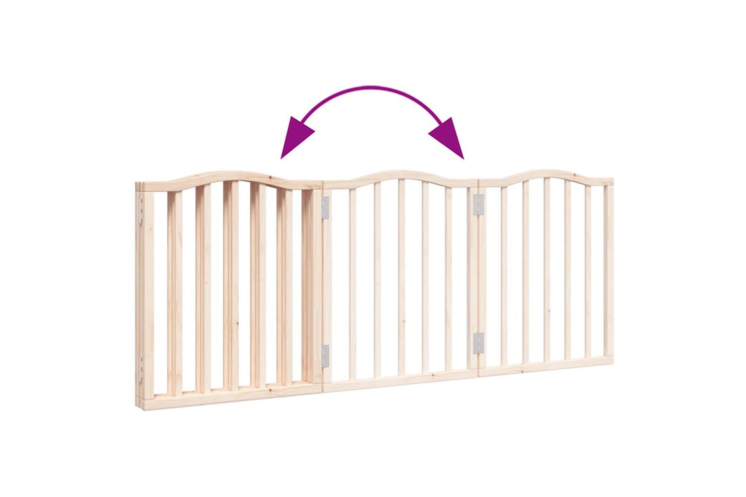 Vidaxl Dog Gate Foldable 3 Panels 150 Cmpoplar Wood-7