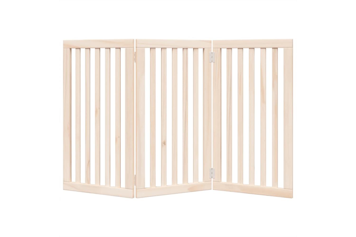 Vidaxl Dog Gate Foldable 3 Panels 150 Cm Poplar Wood-4