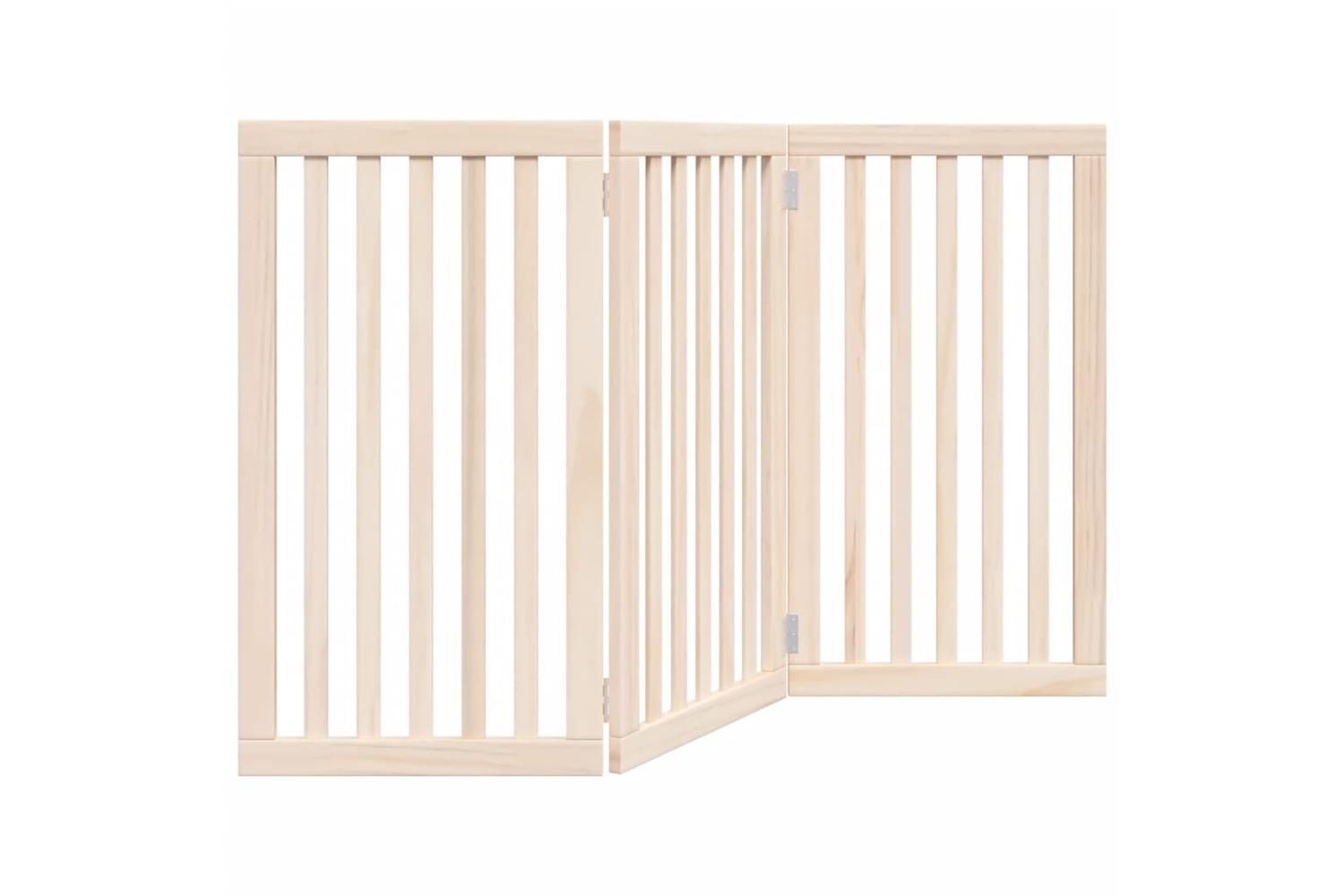 Vidaxl Dog Gate Foldable 3 Panels 150 Cm Poplar Wood-6