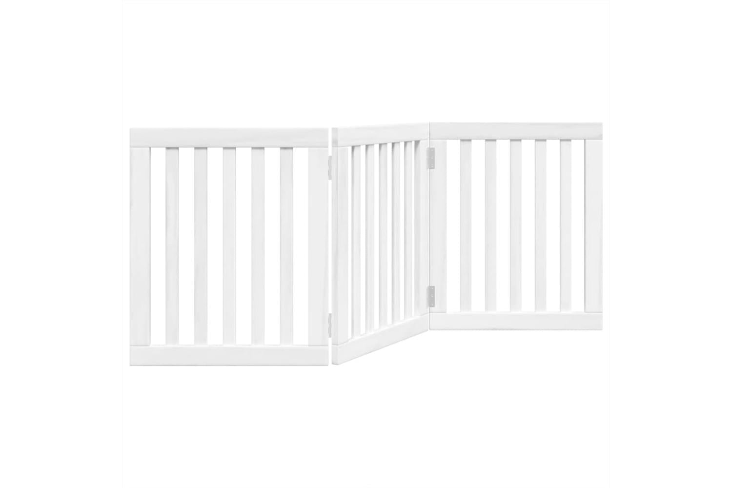 Vidaxl Dog Gate Foldable 3 Panels White 150 Cm Poplar Wood-6