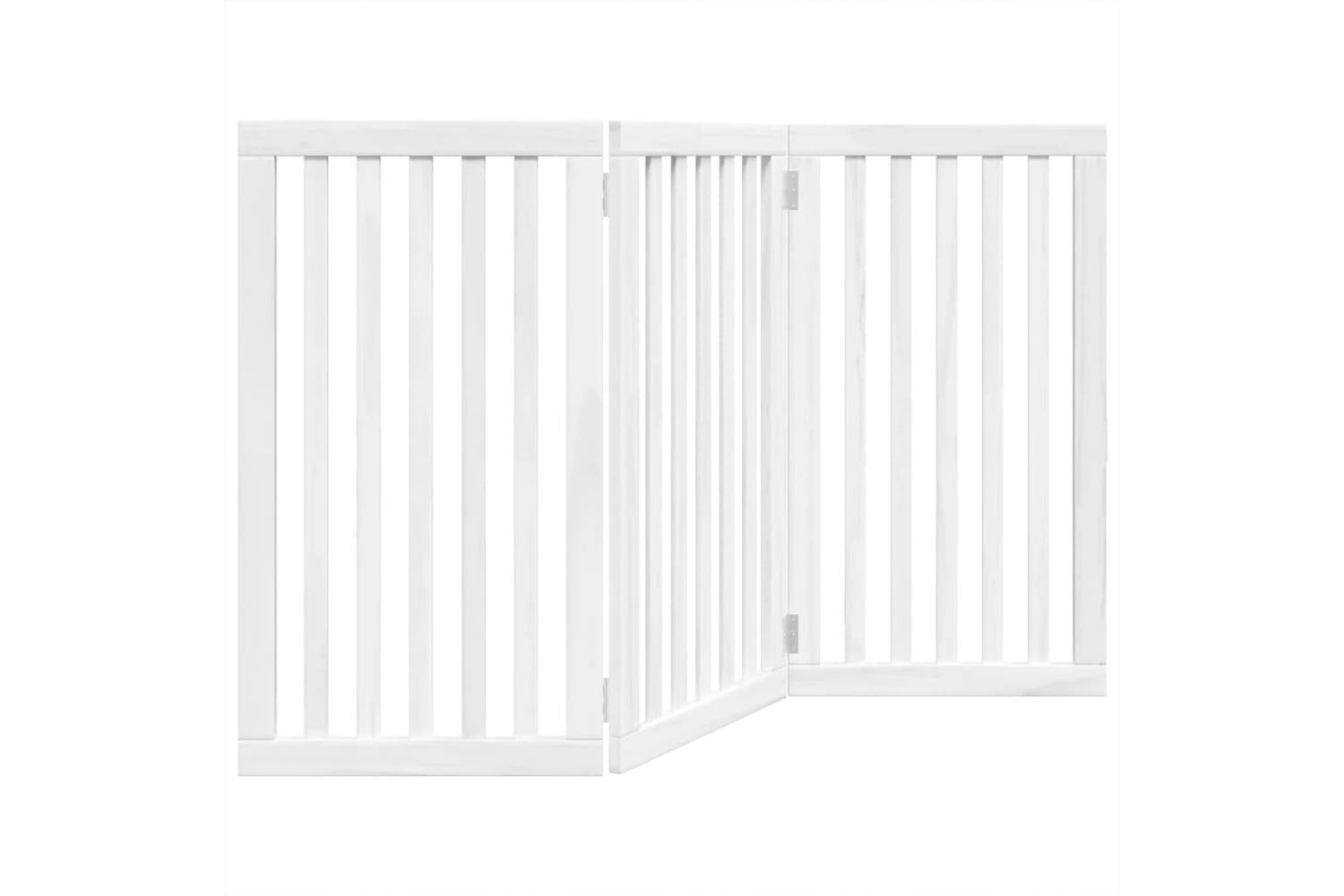 Vidaxl Dog Gate Foldable 3 Panels White 150 Cm Poplar Wood-6
