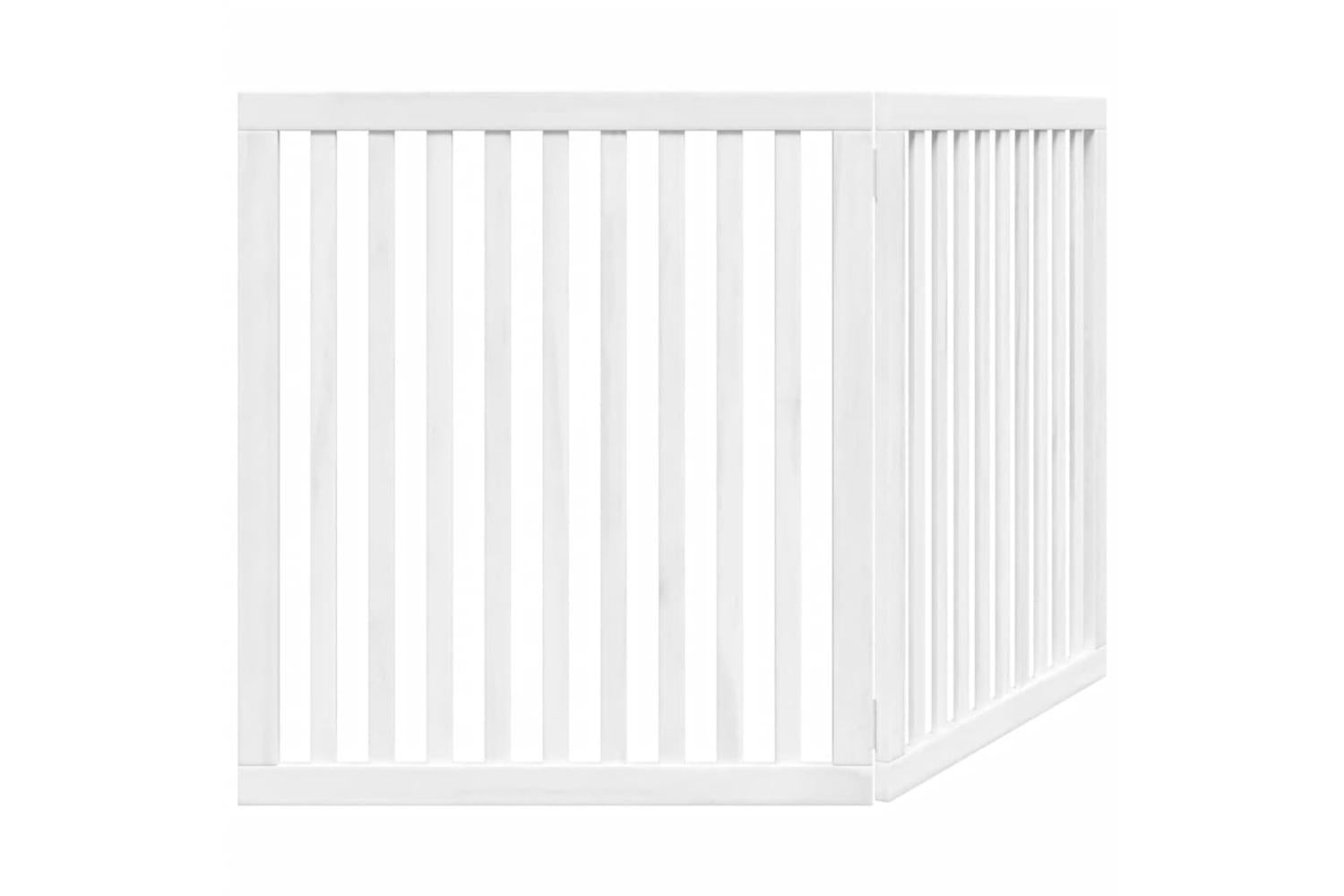 Vidaxl Dog Gate Foldable 2 Panels White 160 Cm Poplar Wood-6