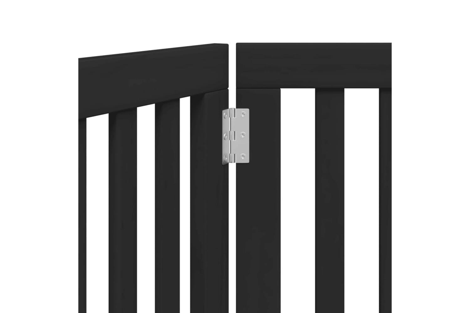 Vidaxl Dog Gate Foldable 3 Panels Black 150 Cm Poplar Wood-8