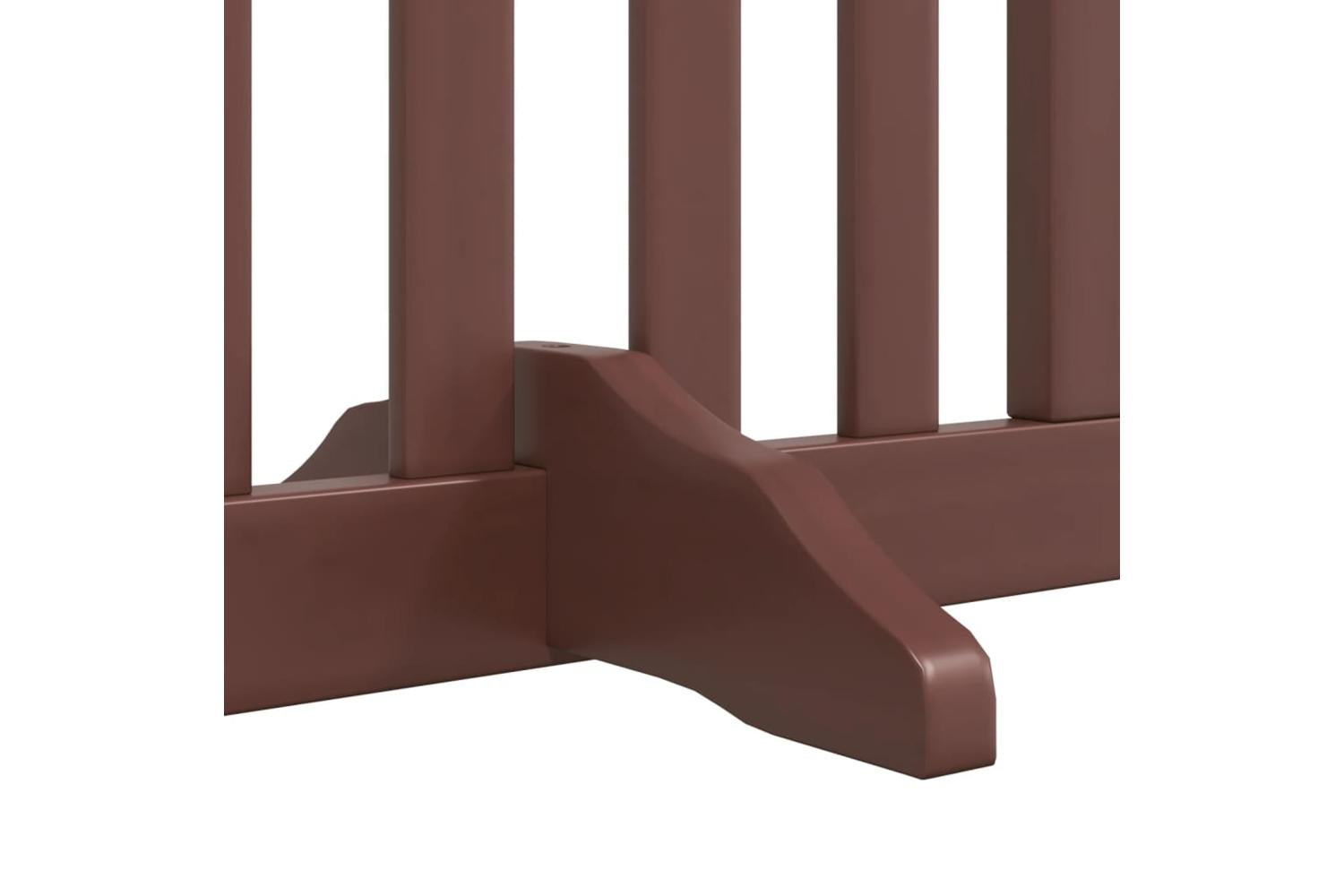 Vidaxl Dog Gate With Door Foldable 4 Panels Brown 320 Cm Poplar Wood-10
